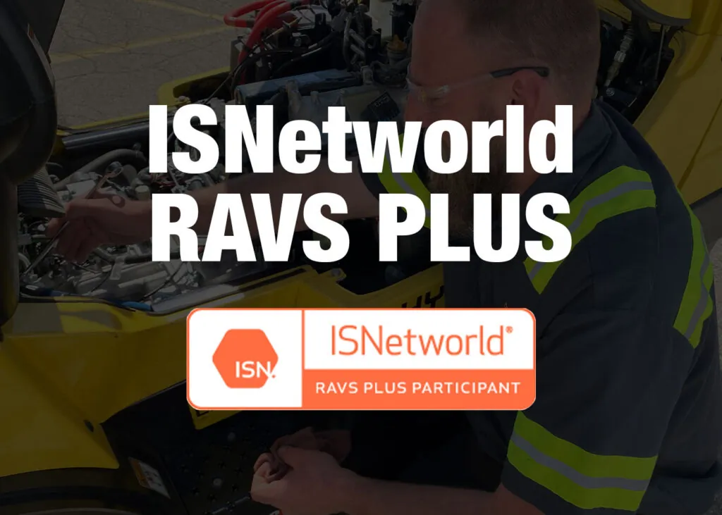 ISNetworld RAVS Plus logo with text "ISNetworld RAVS PLUS".