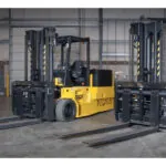 RICO AC Electric Pegasus counterbalance forklifts in warehouse.