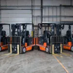 RICO EX AC counterbalance forklifts in warehouse.