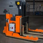 walk-behind RICO EX straddle forklift.