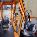 Rail King G7 Railcar mover operator seating area.