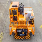 Rail King G7 mobile railcar mover in lot.