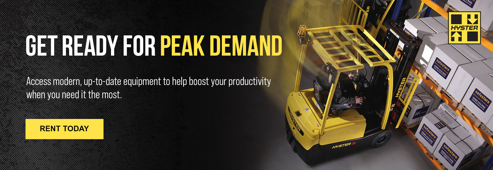 Hyster Rental Equipment Promo Banner