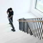 Dryft micro scrubber cleaning stairs.