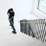 Dryft micro scrubber cleaning stairs.