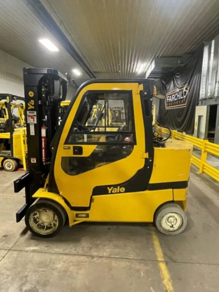 Yale forklift with enclosed cab at Fairchild Equipment.