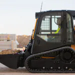 JCB 250T Compact Track Loader on building job site.