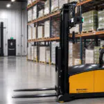 TASK Boa X-Ai autonomous legless stacker in warehouse.