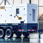 JCB G125RS generator in a warehouse.